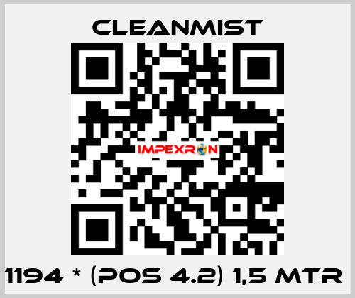 1194 * (pos 4.2) 1,5 mtr  CleanMist