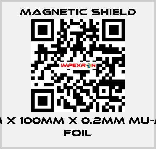 100mm x 100mm x 0.2mm Mu-metal Foil Magnetic Shield