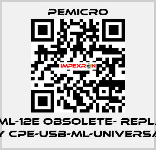 USB-ML-12E OBSOLETE- REPLACED BY CPE-USB-ML-UNIVERSAL PEmicro