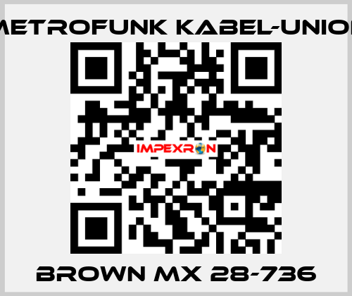 Brown MX 28-736 METROFUNK KABEL-UNION