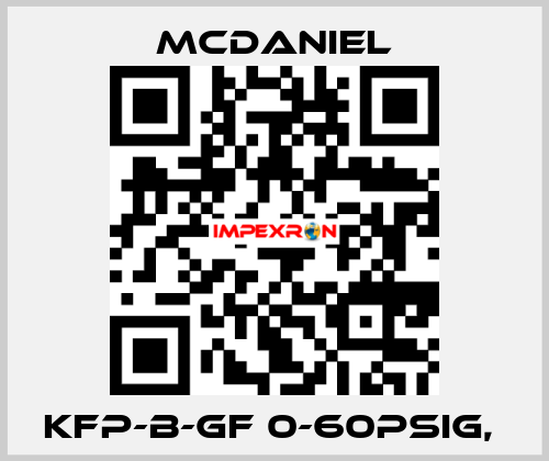 KFP-B-GF 0-60PSIg,  McDANIEL