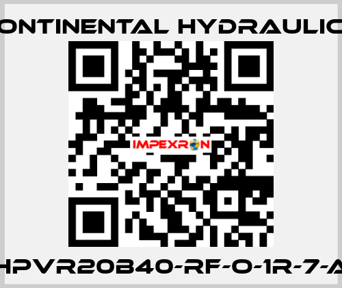 HPVR20B40-RF-O-1R-7-A Continental Hydraulics