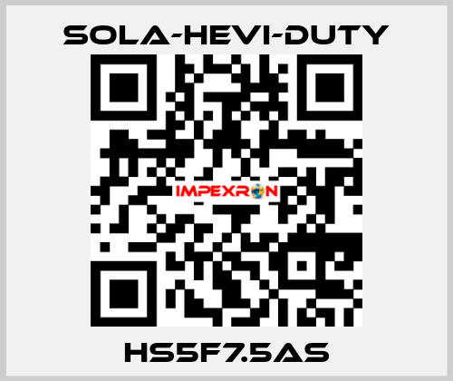 HS5F7.5AS Sola-Hevi-Duty