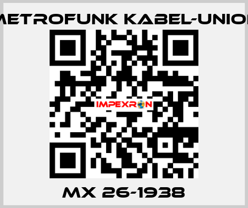 Mx 26-1938 METROFUNK KABEL-UNION