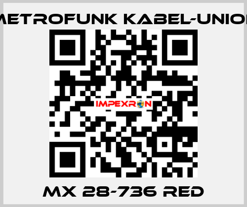 MX 28-736 Red METROFUNK KABEL-UNION