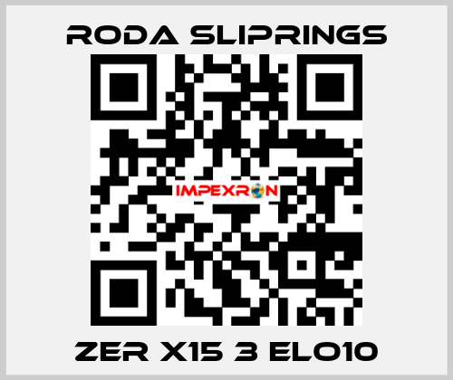 ZER X15 3 ELO10 Roda Sliprings