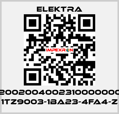 02002004002310000000 / 1TZ9003-1BA23-4FA4-Z ELEKTRA