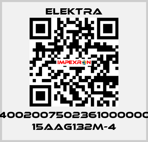 04002007502361000000 / 15AAG132M-4 ELEKTRA