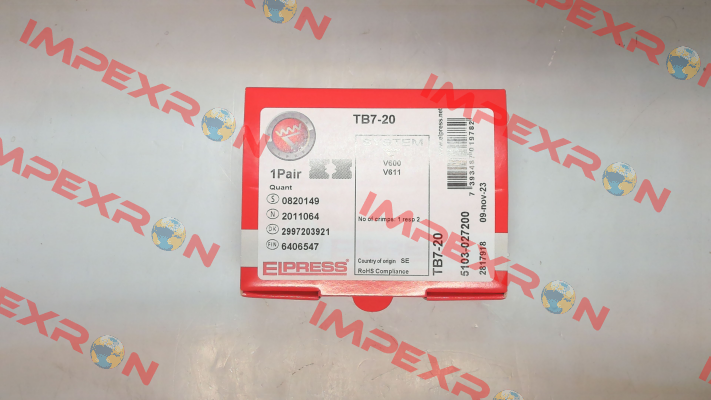 P/N: 5103-027200, Type: TB7-20 Elpress