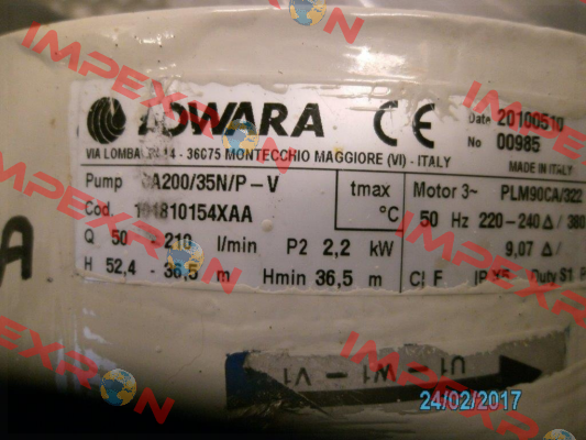 CA200/35N/P-V Lowara