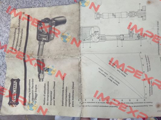 Compression Recorder 10-60 Bar  Motometer