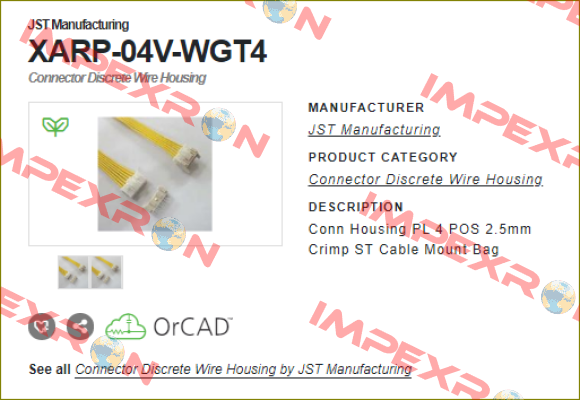 XARP-04V-WGT4 / alternative XARP-04V JST