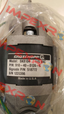 Model: SK8104 115VAC P/N: 910-40-0126-6  (proprietary)  Groschopp