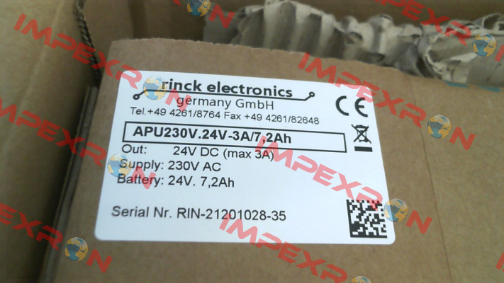 APU230V.24V-3A/7,2Ah Rinck Electronic