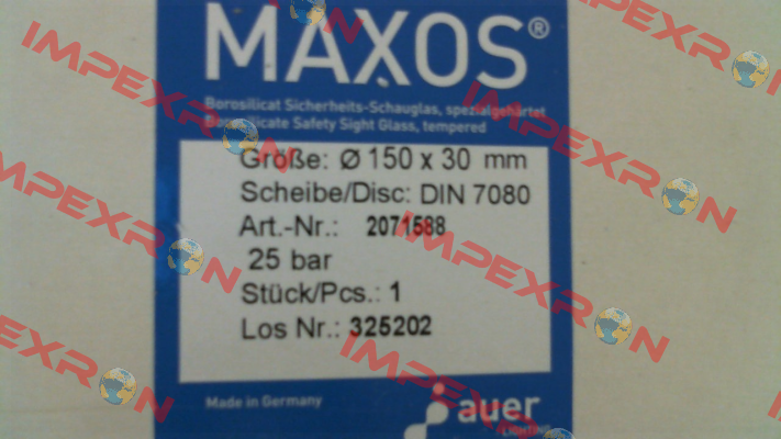 Type: DIN 7080 150x30mm Maxos