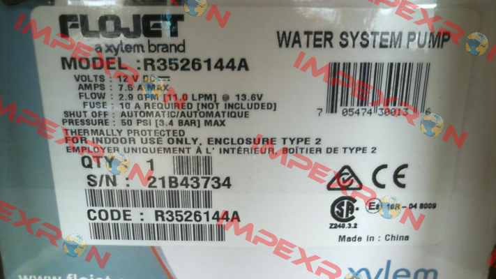 R3526-144A Flojet Pump