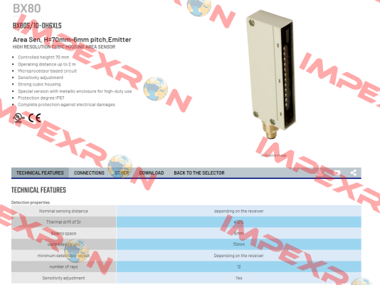 BX80S/10-0H6XLS Micro Detectors / Diell