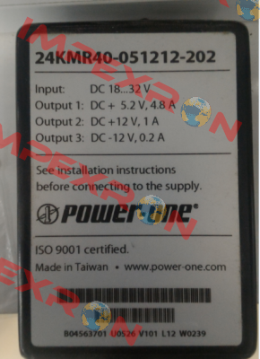 24KMR40-051212-202 not available  Bel Power Solutions