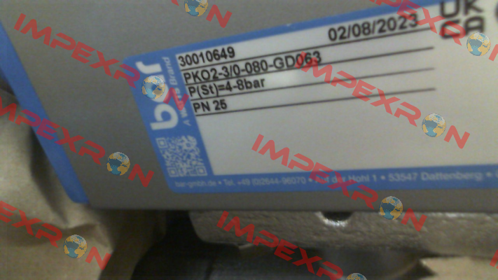 PKO2-3/0-080-GD063 PN25 bar