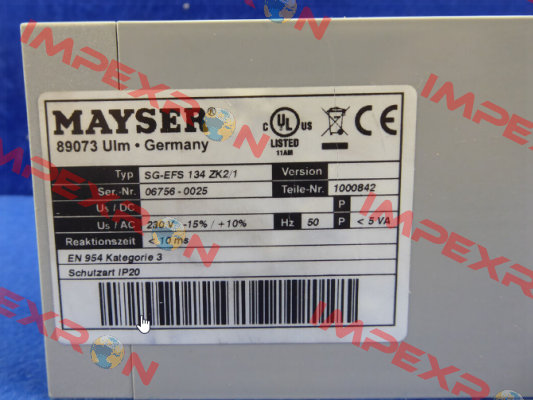 SG-EFS 134 ZK2/1 230 V Mayser